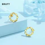 Sterling Silver Twist Earrings - Small Fresh Niche Design