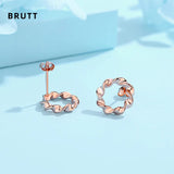 Sterling Silver Twist Earrings - Small Fresh Niche Design
