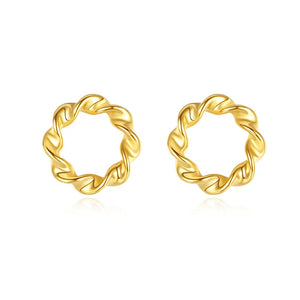 Sterling Silver Twist Earrings - Small Fresh Niche Design