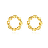 Sterling Silver Twist Earrings - Small Fresh Niche Design