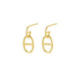 S925 Sterling Silver Pig Nose Earrings All-match Student Jewelry