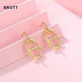 S925 Sterling Silver Pig Nose Earrings All-match Student Jewelry