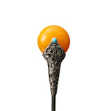 Vintage S925 Palace Round Honey Wax Hairpin Hanfu Accessories Tiara
