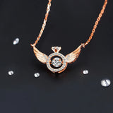 S925 Angel Wings Smart Collarbone Necklace Female Niche High-End All-Match