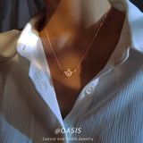 S925 Angel Wings Smart Collarbone Necklace Female Niche High-End All-Match