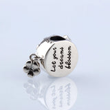 S925 Sterling Silver Balloon Rainbow Castle Beaded Bracelet Pendant