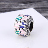 Enamel Charm Beads for Bracelet Jewelry - Women's Sterling Silver