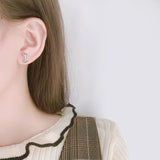 Sterling Silver Earrings Geometric Circle Earrings
