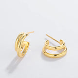 Sterling Silver Earrings Geometric Circle Earrings