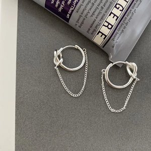 Sterling Silver Knot Ear Ring