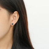 Sterling Silver Turquoise Marble Earrings Female All-Match