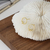 Minimalist Geometric Knotted Line Earrings