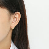 Minimalist Geometric Knotted Line Earrings