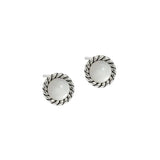 Turquoise Shell Earrings Silver Minimalist Jewelry