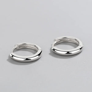 Sterling Silver Circle Earrings Women's All-Match Ear Jewelry
