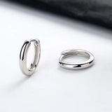 Sterling Silver Circle Earrings Women's All-Match Ear Jewelry
