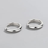 Sterling Silver Circle Earrings Women's All-Match Ear Jewelry