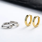 Sterling Silver Circle Earrings Women's All-Match Ear Jewelry