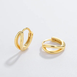Sterling Silver Circle Earrings All-Match Student Ear Jewelry