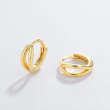 Sterling Silver Circle Earrings All-Match Student Ear Jewelry