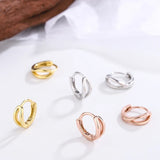 Sterling Silver Circle Earrings All-Match Student Ear Jewelry