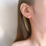 Sterling Silver Circle Earrings All-Match Student Ear Jewelry