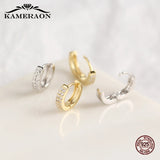 Sparkly Small Hoop Earrings Lab Diamond 925 8mm