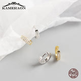 Sparkly Small Hoop Earrings Lab Diamond 925 8mm