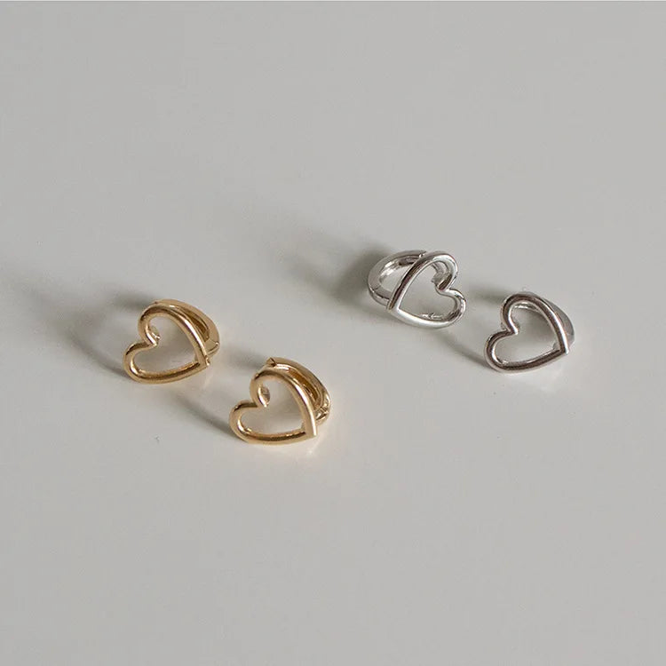 Sterling Silver Cold Wind Earrings All-Match Silver Jewelry