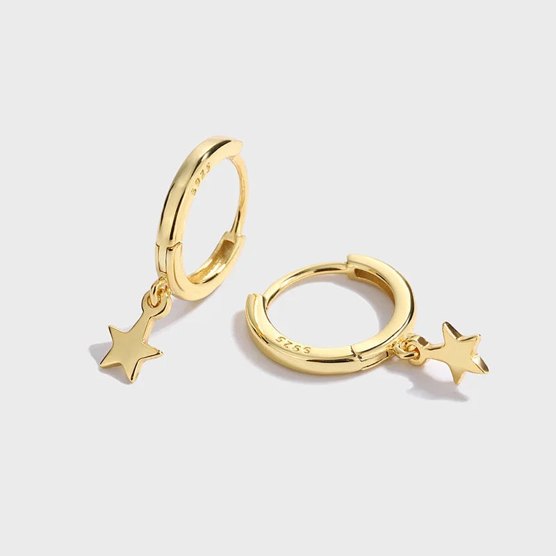 Sterling Silver Tassel Earrings Star All-Match Ear Buckle