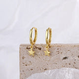 Sterling Silver Tassel Earrings Star All-Match Ear Buckle