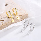 Sterling Silver Tassel Earrings Star All-Match Ear Buckle