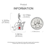 Stethoscope First Aid Kit Pendant Charm Beads 925 Silver