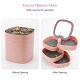 Fox Jewelry Storage Box Multilayer Rotating Organizer