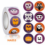 500Pcs/roll Thank You Cartoon Stationery Stickers Halloween Series Ghost Pattern