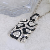 Sticks Jewelry Necklace Enamel Rhinestone Charm for Women
