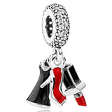 925 Silver Stiletto Peach Blossom Baby Girl Bead Charm