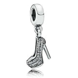 925 Silver Stiletto Peach Blossom Baby Girl Bead Charm