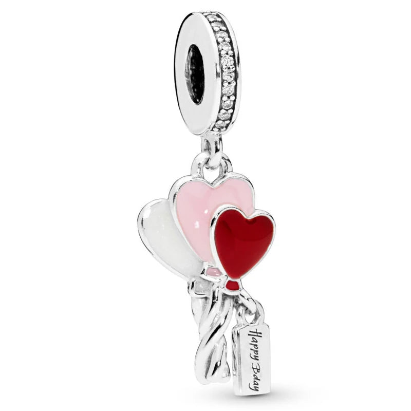925 Silver Stiletto Peach Blossom Baby Girl Bead Charm