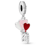 925 Silver Stiletto Peach Blossom Baby Girl Bead Charm