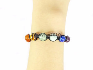 10mm Chakra Gem Stones Bracelet Healing 5Strands