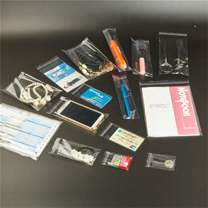 100pcs Clear Plastic Self Adhesive Bag Jewelry Candy OPP Pa