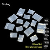 100pcs Mini Ziplock Bags Clear Pouch Storage Waterproof Plastic