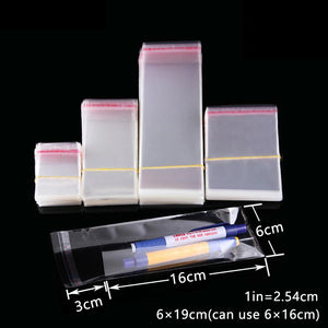 200pcs Transparent Self Adhensive Bags Cellophane Jewelry Gift Candy Packaging