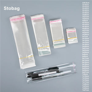 200pcs Transparent Self Adhensive Bags Cellophane Jewelry Gift Candy Packaging