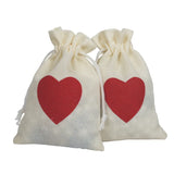 5pcs Linen Bags Drawstring Candy Gift Pouches