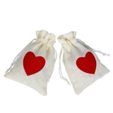 5pcs Linen Bags Drawstring Candy Gift Pouches