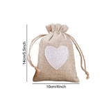 5pcs Linen Bags Drawstring Candy Gift Pouches