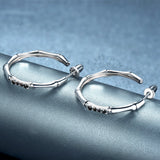 0.18 Ct Natural Spinel Hoop Earrings 925 Sterling Silver Gemstone Jewelry
