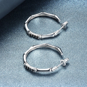 0.18 Ct Natural Spinel Hoop Earrings 925 Sterling Silver Gemstone Jewelry